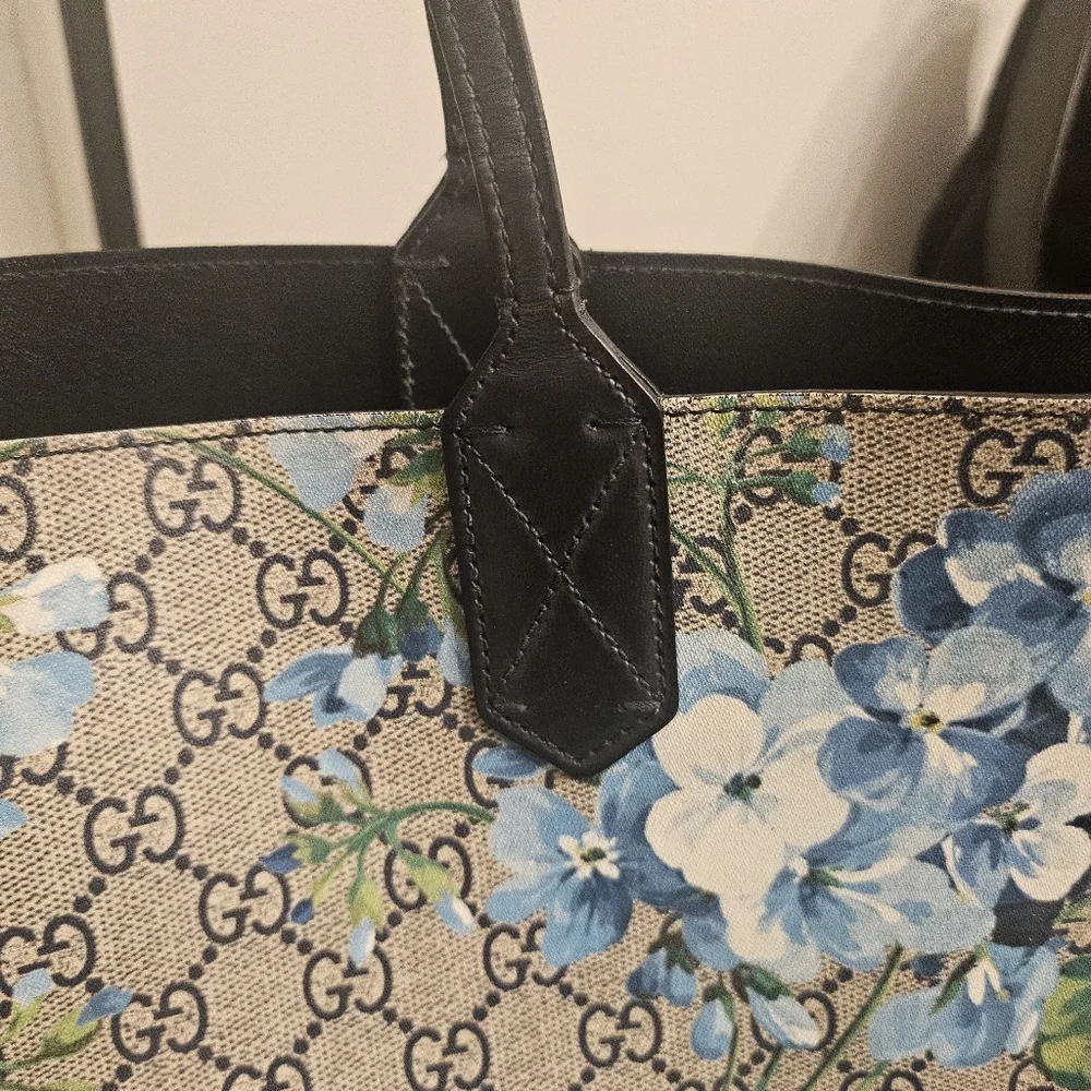 Gucci Bloom Floral Blue Tote Bag - Reversible - Picture 5 of 16